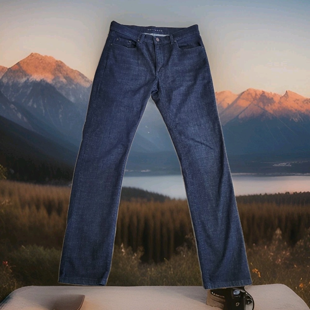 👖Mott & Bow Jeans Mens 32x34 (34x34) Dark Indigo Slim‎ Crosby Stretch Denim